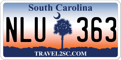 SC license plate NLU363