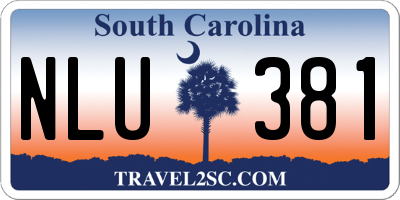 SC license plate NLU381