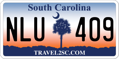 SC license plate NLU409