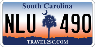SC license plate NLU490