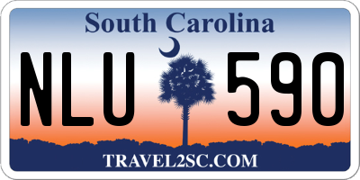 SC license plate NLU590