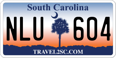 SC license plate NLU604