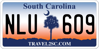 SC license plate NLU609