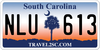SC license plate NLU613