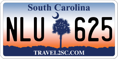 SC license plate NLU625