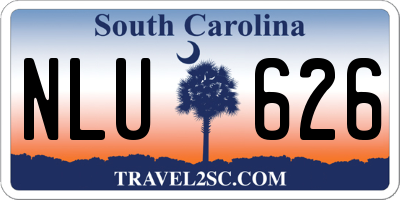SC license plate NLU626