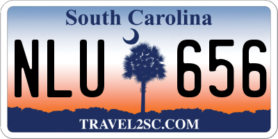 SC license plate NLU656