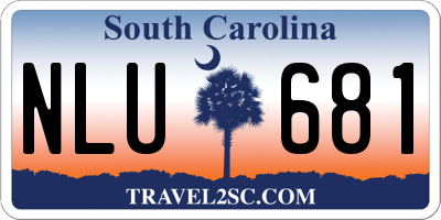 SC license plate NLU681
