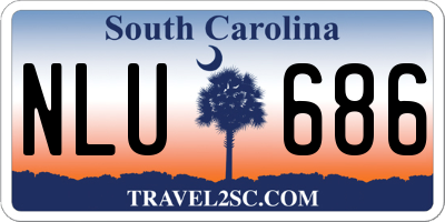 SC license plate NLU686