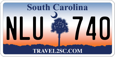 SC license plate NLU740