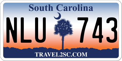 SC license plate NLU743