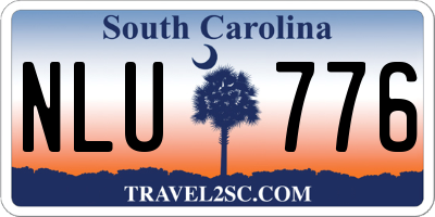 SC license plate NLU776