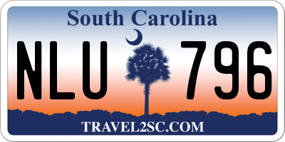 SC license plate NLU796