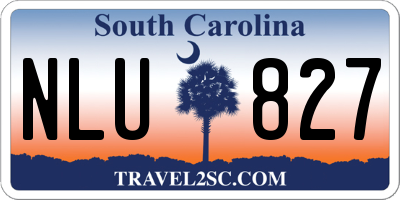 SC license plate NLU827