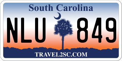 SC license plate NLU849