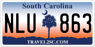 SC license plate NLU863
