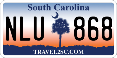 SC license plate NLU868