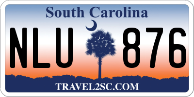 SC license plate NLU876