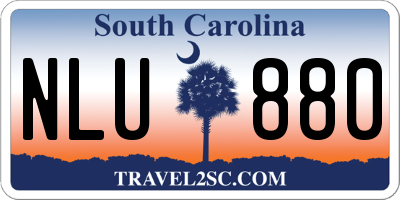 SC license plate NLU880