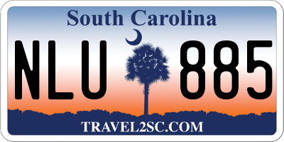 SC license plate NLU885