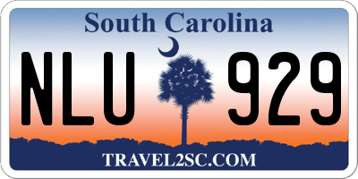 SC license plate NLU929