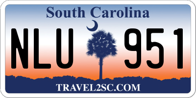 SC license plate NLU951