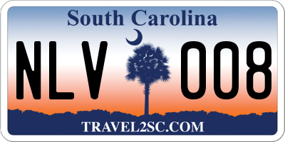 SC license plate NLV008