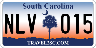 SC license plate NLV015