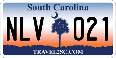 SC license plate NLV021