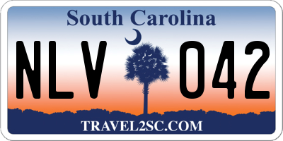 SC license plate NLV042