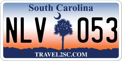 SC license plate NLV053