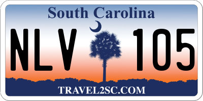 SC license plate NLV105