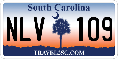 SC license plate NLV109