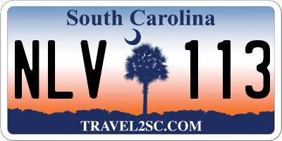SC license plate NLV113