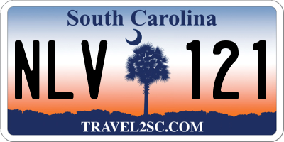 SC license plate NLV121