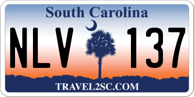 SC license plate NLV137