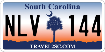 SC license plate NLV144