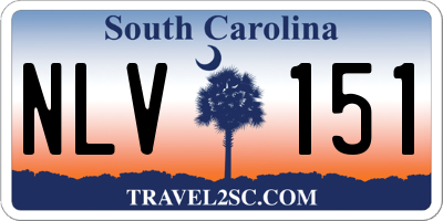 SC license plate NLV151