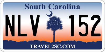 SC license plate NLV152