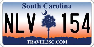 SC license plate NLV154