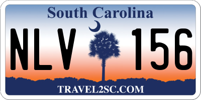 SC license plate NLV156