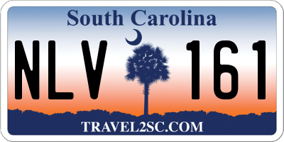 SC license plate NLV161