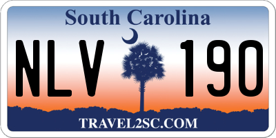 SC license plate NLV190