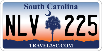 SC license plate NLV225