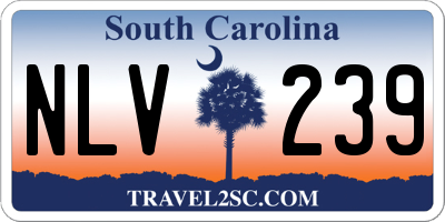 SC license plate NLV239