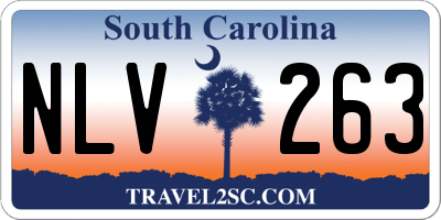 SC license plate NLV263