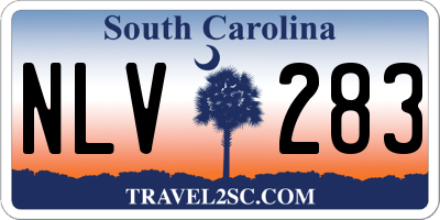 SC license plate NLV283