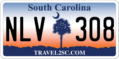 SC license plate NLV308