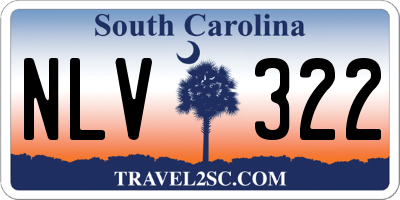 SC license plate NLV322