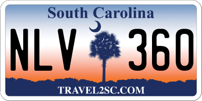SC license plate NLV360
